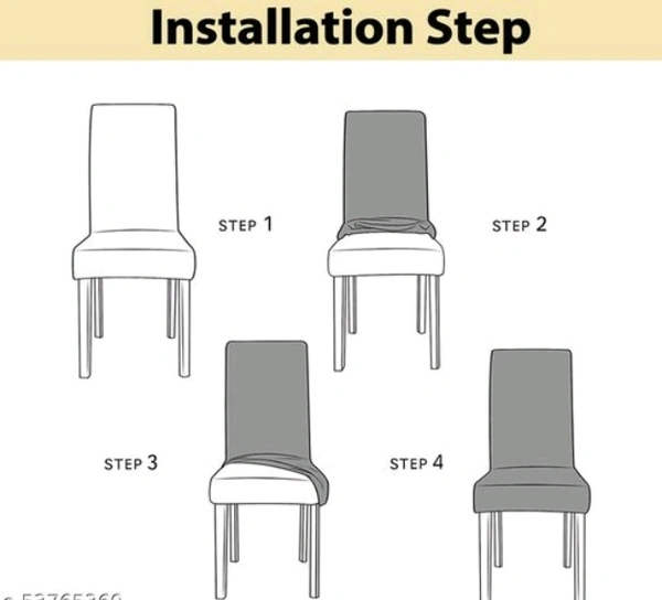 Elastic Chair Cover Stretch Removable Washable Short Dining Chair Cover Protector Seat Slipcover - Polyster, Elastic/ Stretchable, Multipack of1